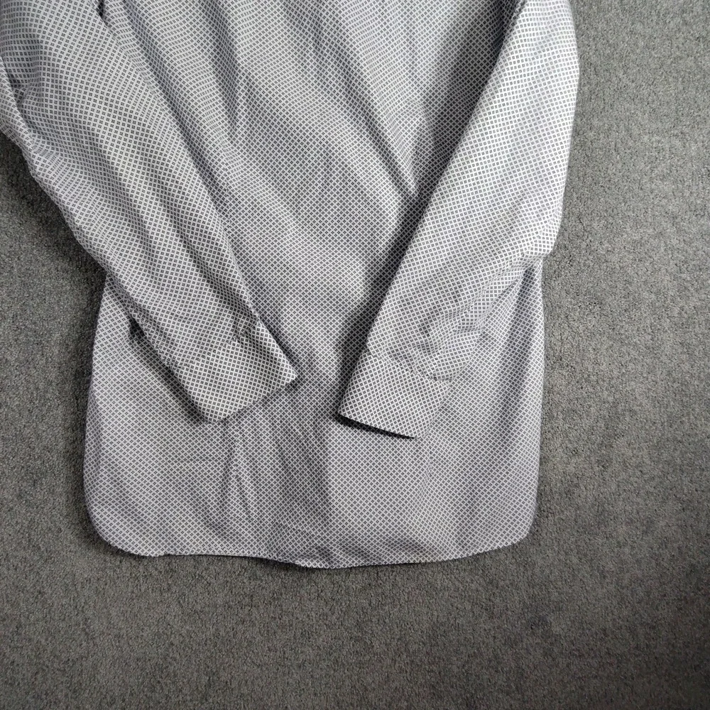 Ted Baker Endurance Dress Shirt Dotted Print Long Sleeve Blue 15.5 32/33